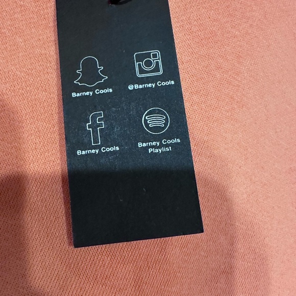 New Barney Cools Men’s Medium Orange Hooded Sweatshirt - Picture 5 of 9